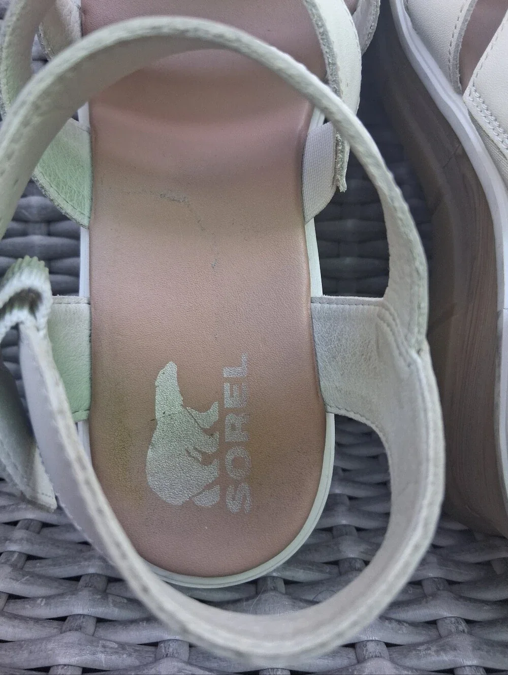Sorel Cream Strappy Wedge Sandals - Comfort Platform